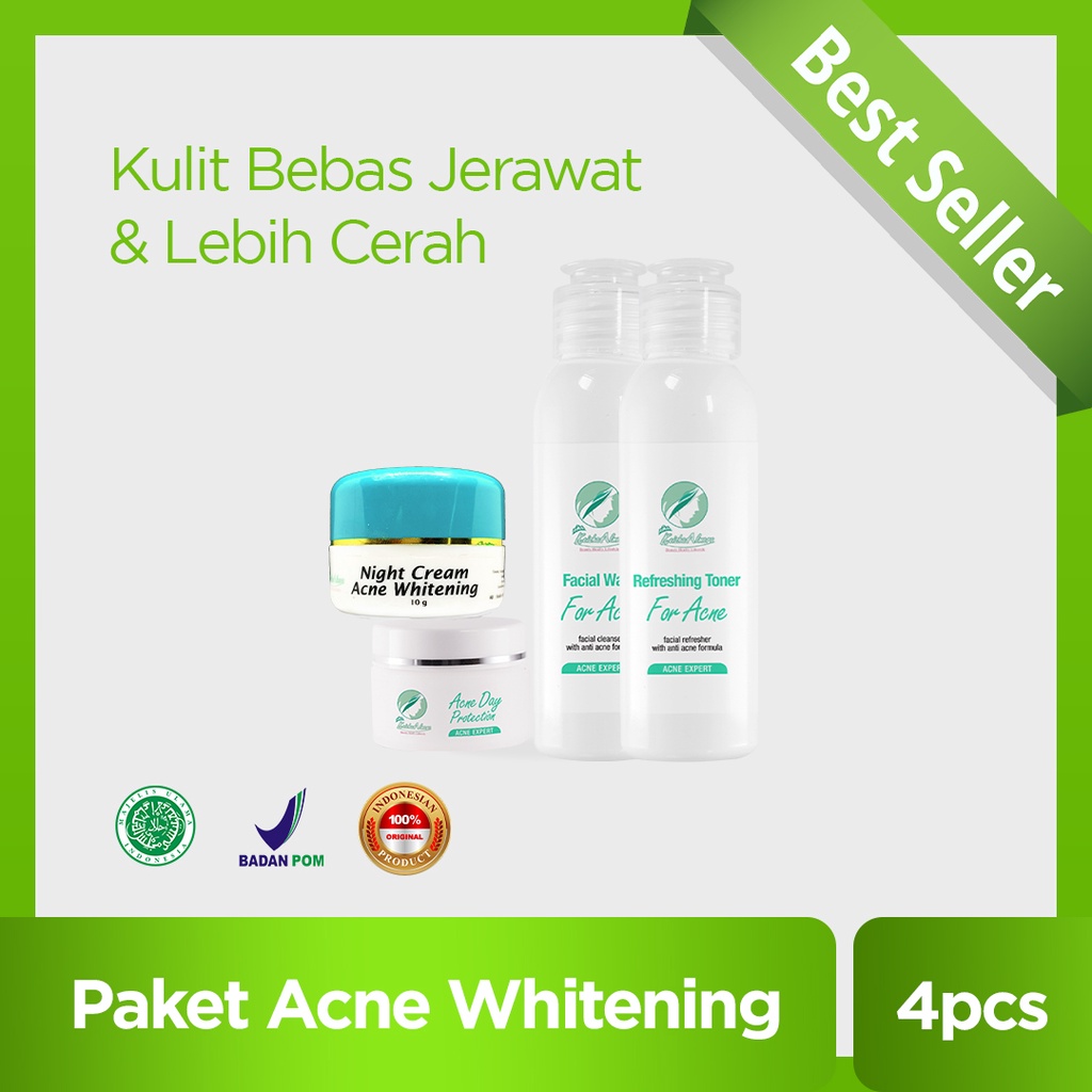 Keisha Almera Skincare Paket Acne Whitening Terlaris Mencerahkan Sekaligus Merawat Jerawat