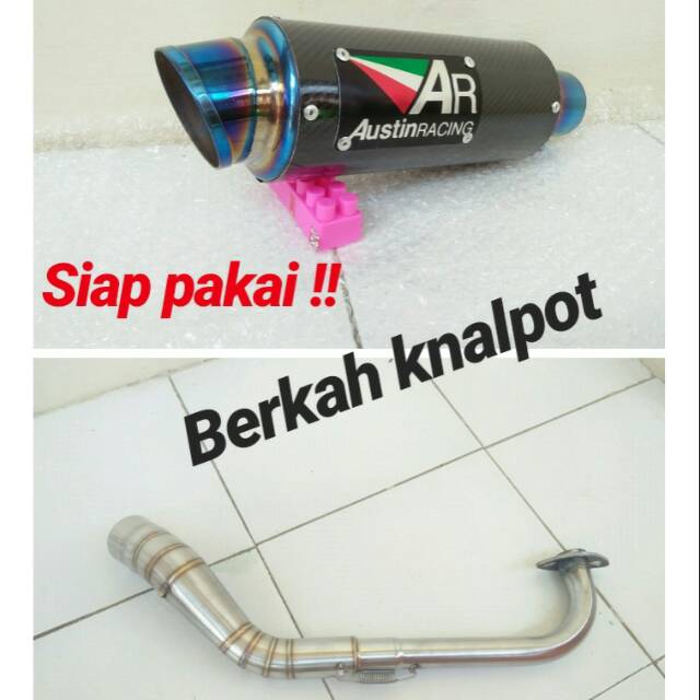 Knalpot Racing Vario150 Vario125 Nmax Aerox ADV150 PCX Beat Mio Knalpot Austin racing Ar austin