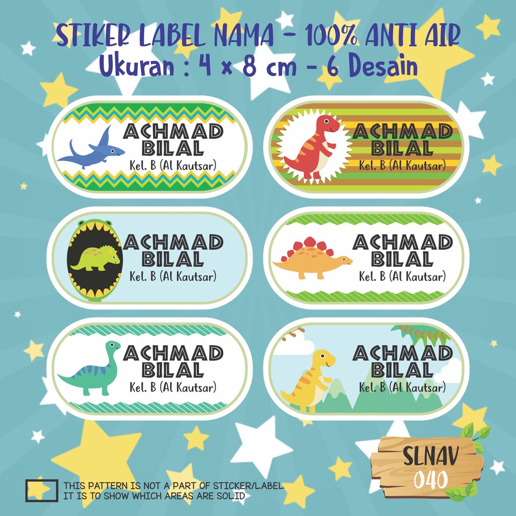 

sticker label nama anak kartun putri cute lucu princess super hero kupu-kupu SLNAV 040