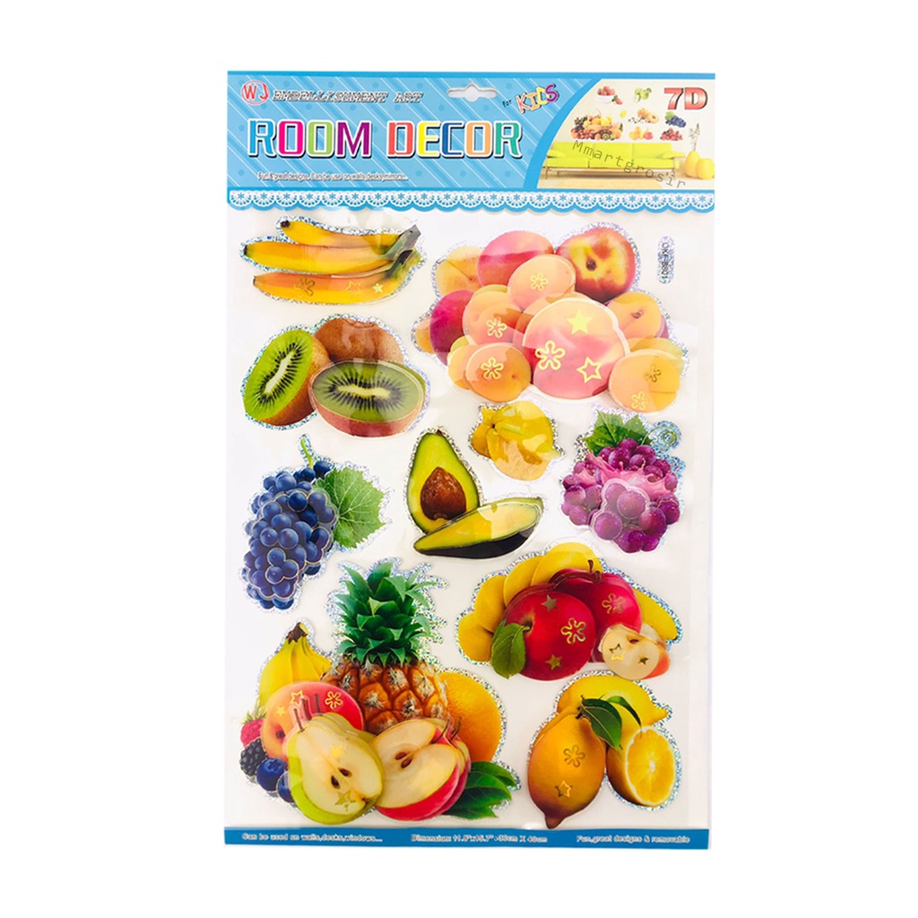 Sticker Dinding 7D/ Sticker / Room Decor / Hiasan dinding Rumah / Sticker Buah