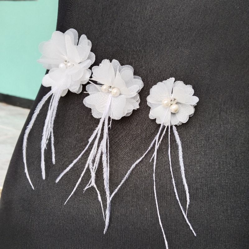 aplikasi bunga organja mix bulu ostrich