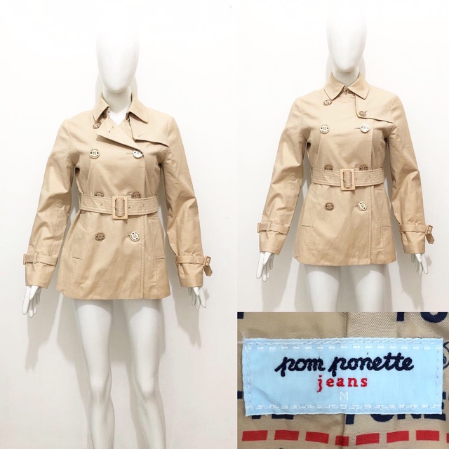 SALE Pom ponette trench coat / blazer coat / outer
