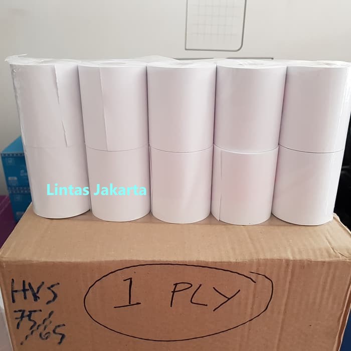 Kertas Struk HVS Ukuran 75 mm x 65 mm Polos ( Isi 10 roll )