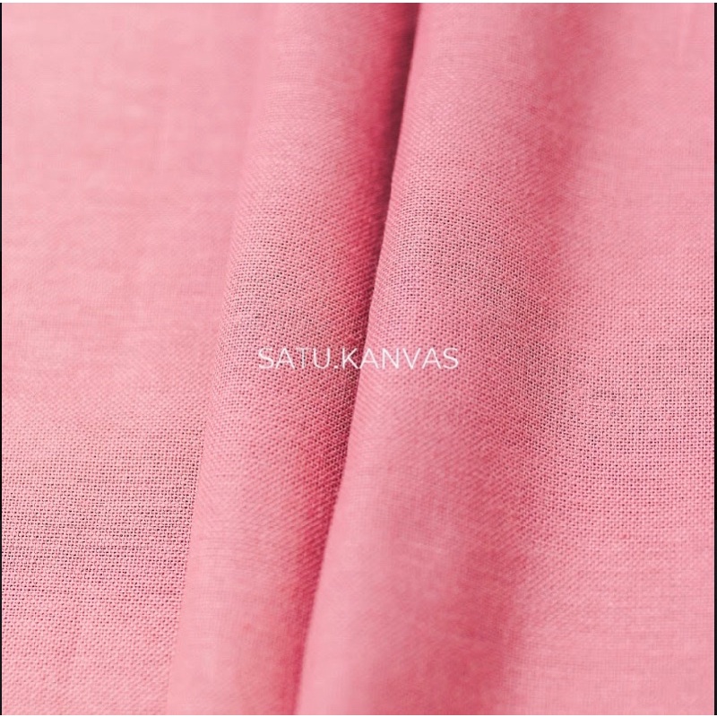 Kain LINEN RAMI Kualitas Premium bahan katun linen-DUSTY PINK TUA