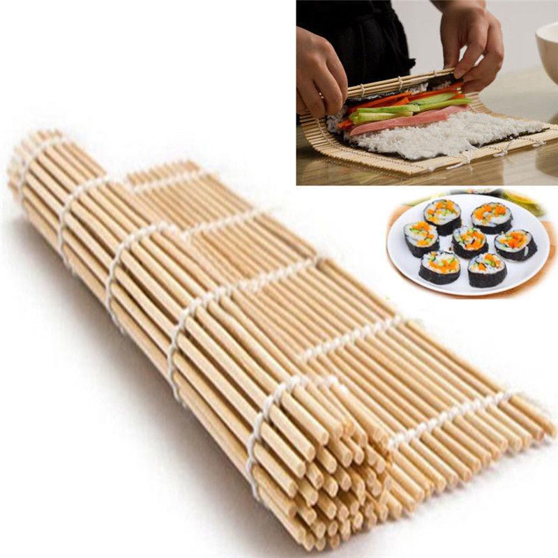 Tikar Penggulung Sushi Makisu Bamboo Roll Rolling Mat Gulungan Nasi Sushi Kimbap Tikar Sushi Bamboo