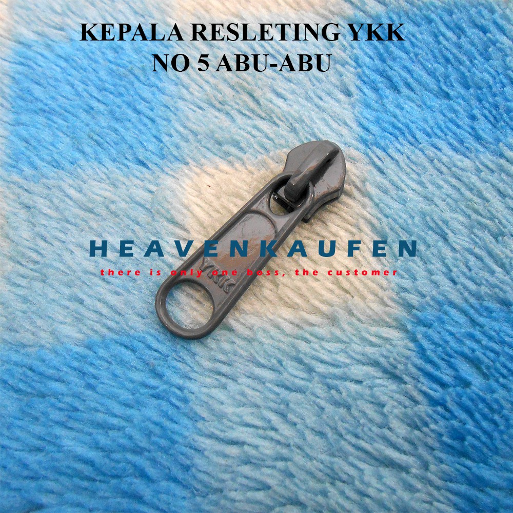 Kepala Resleting / Kepala Zipper YKK Abu Abu No 5