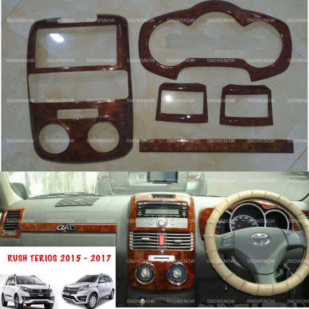 Panel Wood dashboard 5pcs New Rush Terios 2015 2017