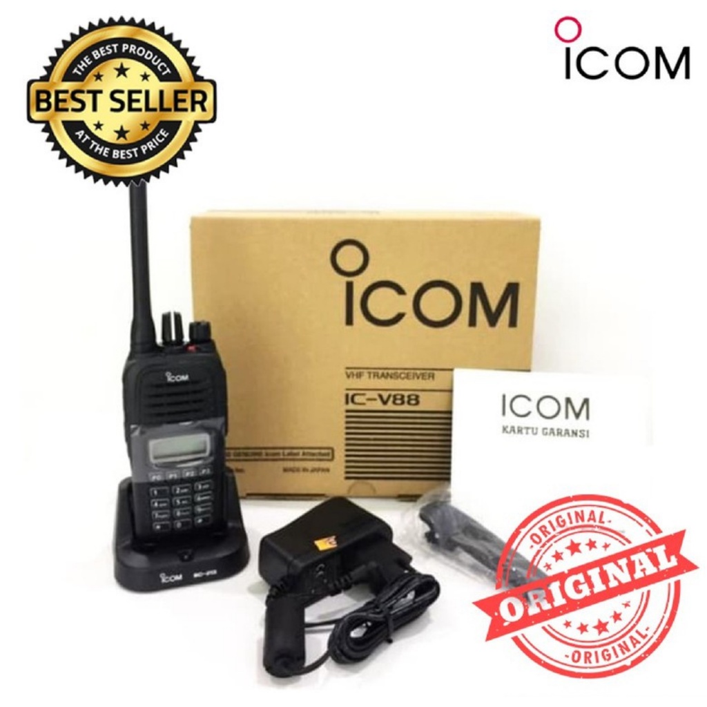 HANDY TALKY ICOM IC V88 VHF NEW ORIGINAL GARANSI RESMI POSTEL