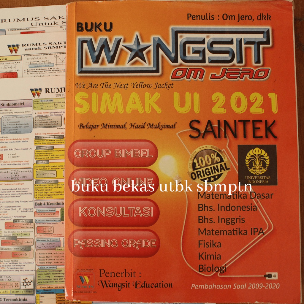 [PRELOVED][BEKAS] SIMAK UI IPA Buku Wangsit SIMAK UI SAINTEK 2021