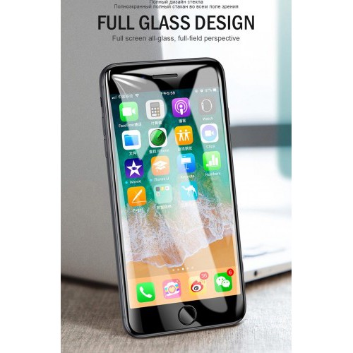 T10-01 Tempered Glass Iphone Inch Full Body / Anti Gores Kaca Bening Ketebal