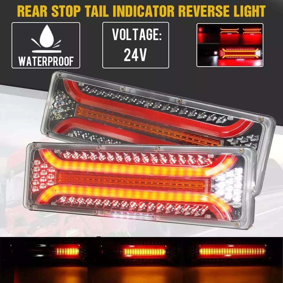 Lampu Rem Variasi Lampu Stop Lamp Rem Led Belakang Running Mobil Truk Truck Canter Trailer 24 Vol