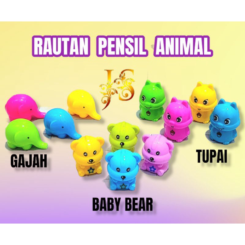 

Serutan rautan pensil murah hewan kecil