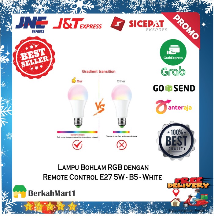 PROMOOO? Lampu Warna warni Lighting Room Bohlam RGB Remote Control 5W