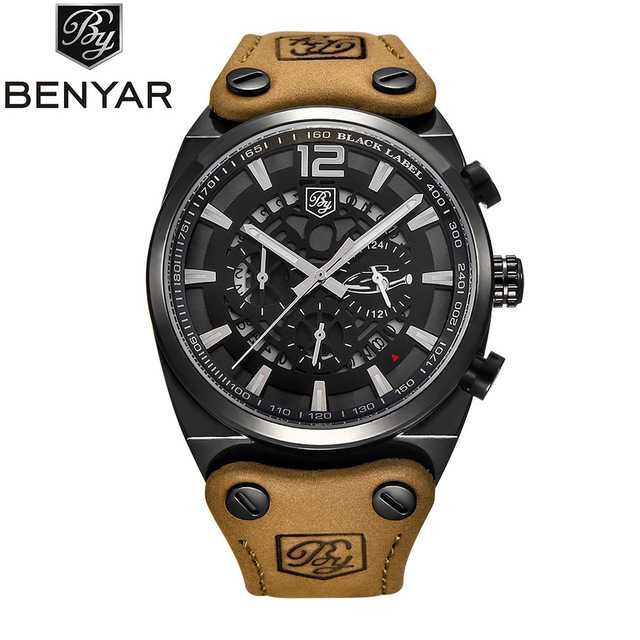 Baru BENYAR Bergani Jam Tangan Analog - BY-5112M - Hitam