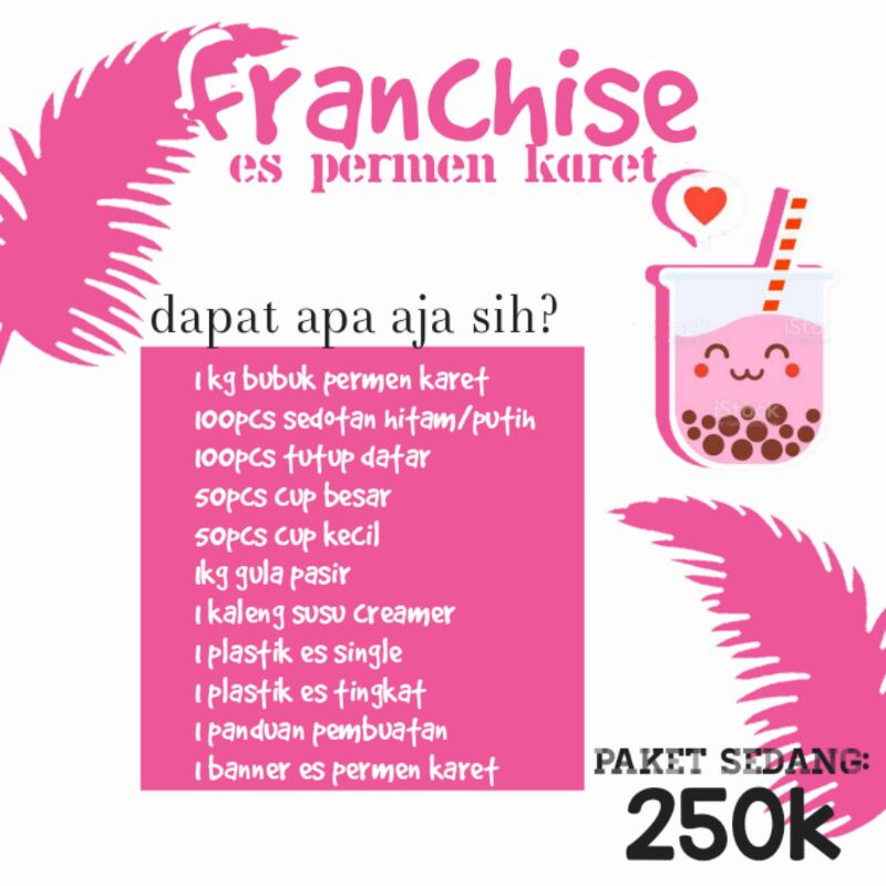 

FRANCHISE ES PERMEN KARET VIRAL!!! paket sedang