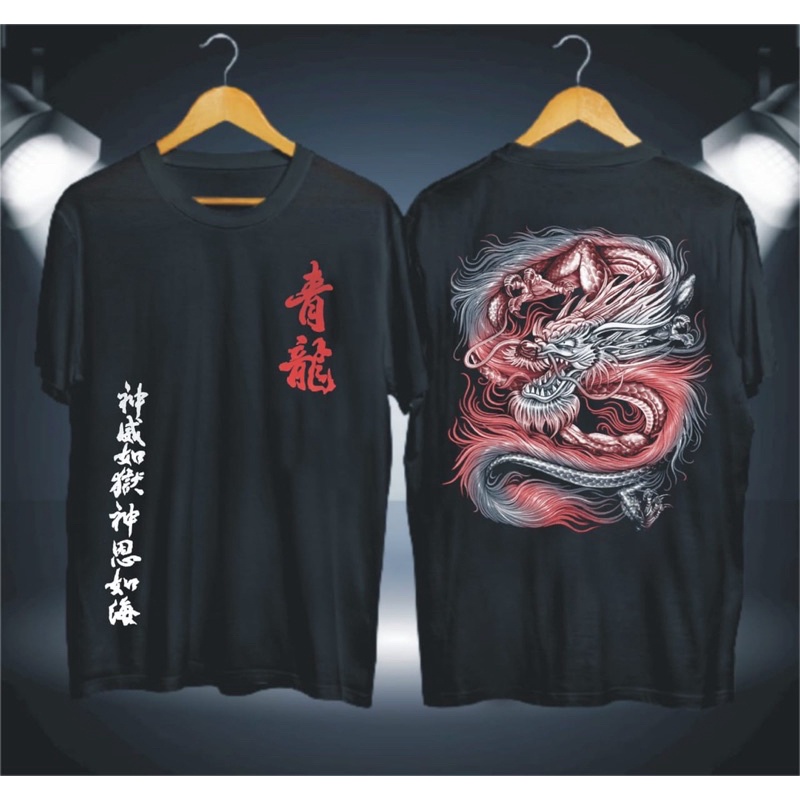 kaos distro pria || T-shirt|| MOTIF NAGA || baju distro pria dewasa...