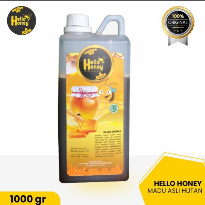 

Ge602Gt Madu Murni Asli 100% Raw Honey 1Kg Hello Honey - Kemasan Baru Ds5545101