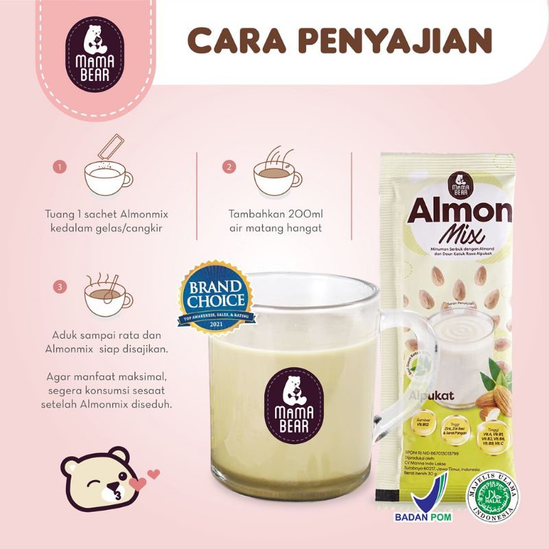 MamaBear Almon Mix Rasa Caramel | Pelancar ASI | ASI Booster n