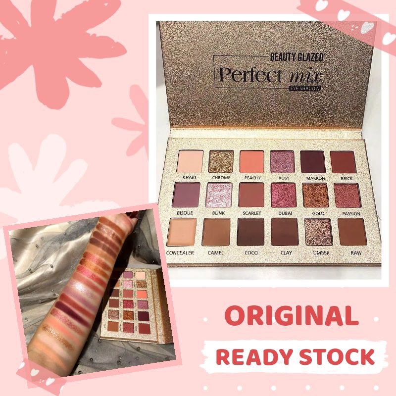 [ READY ] Beauty Glazed Perfect Mix / Perfixt 18 Colors Eyeshadow