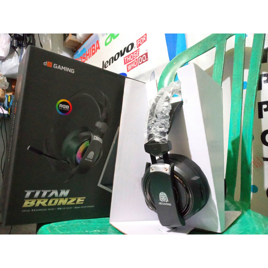 Headset Gaming Diital Alliance Titan Bronze RGB 7.1 Surround Sound