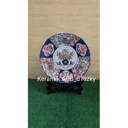 piring keramik hias pajangan motif imari