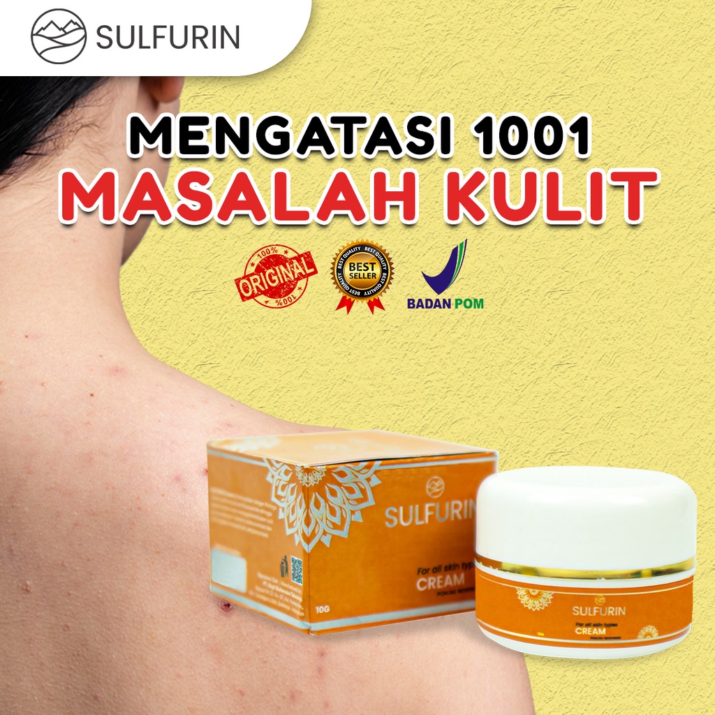 Sulfurin obat gatal kulit eksim scabies panu selangkangan sulfur belerang original bpom