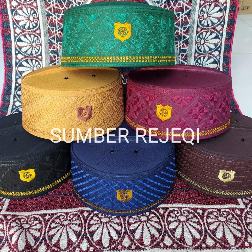 Akk31au22ᵁ– Peci Songkok assagofa logo Kuning Emas Peci Madinah Kopyah Madinah Kopeah Putih hitam So