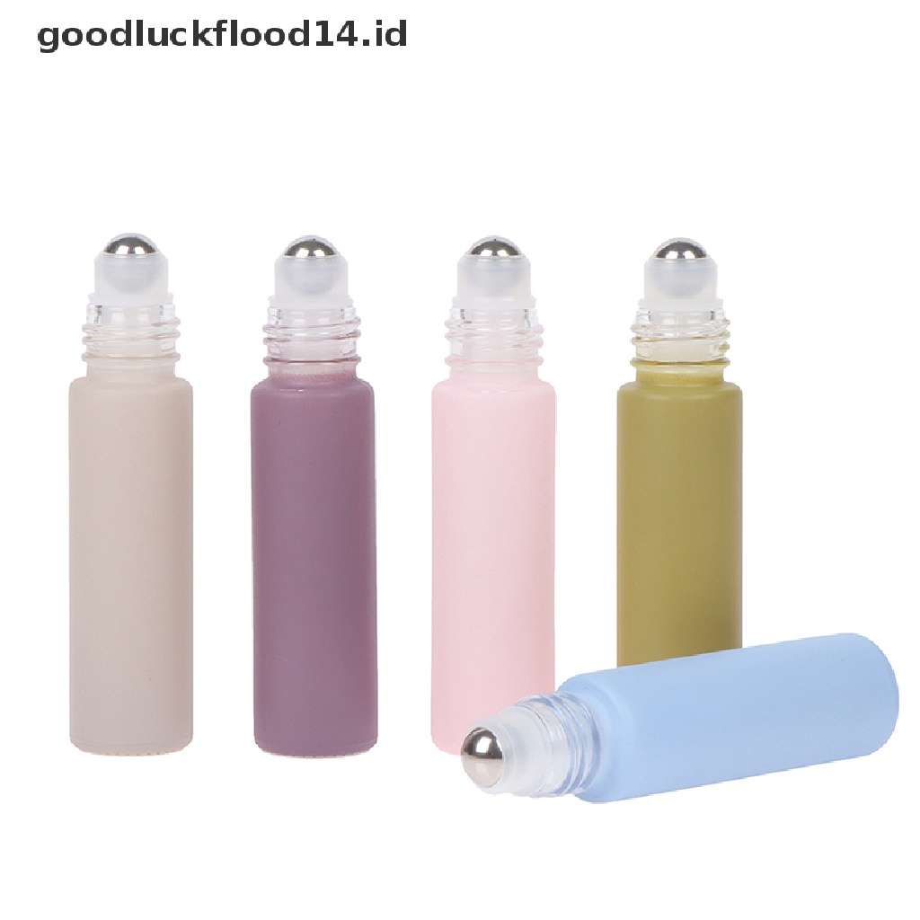 [OOID] 1X 10ML Thick Glass Essential Oils Roll On Bottle Metal Roller Ball Perfume ID