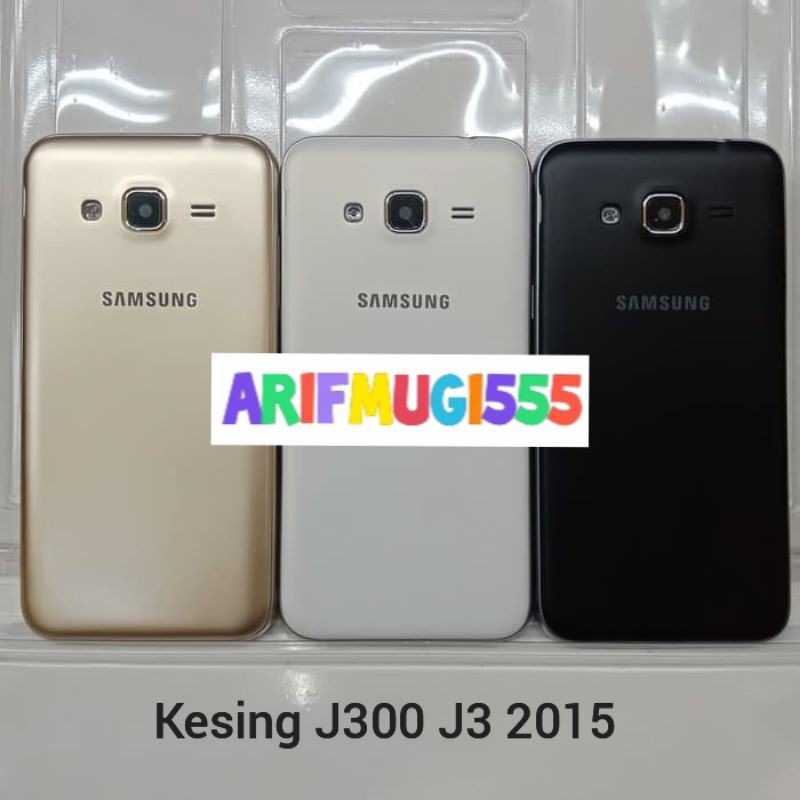 CASING KESING HOUSING FULLSET FRAME BEZEL BAZZEL BACKDOOR SAMSUNG GALAXY J3 2015 ORIGINAL