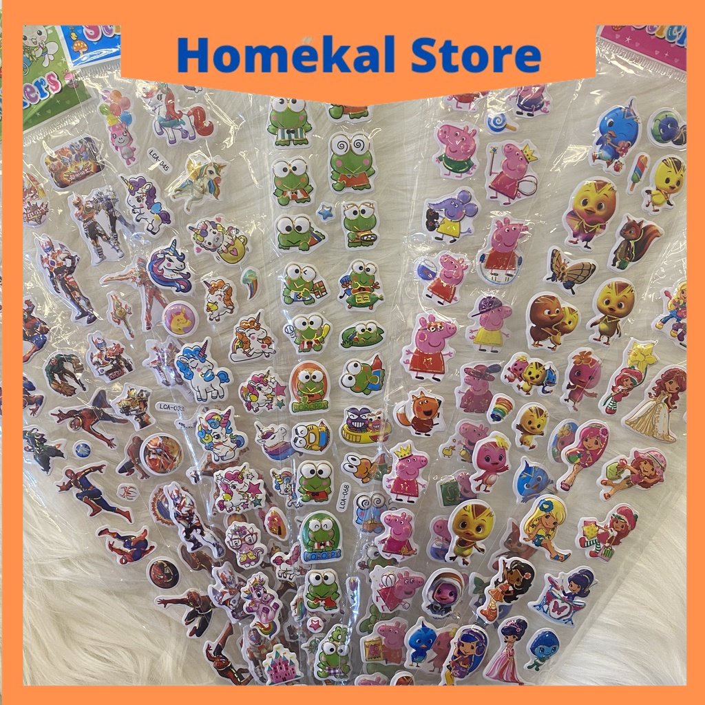 

[HS] Stiker Timbul Random/Stiker Karakter / Stiker Anak / Stiker Mainan Tempel
