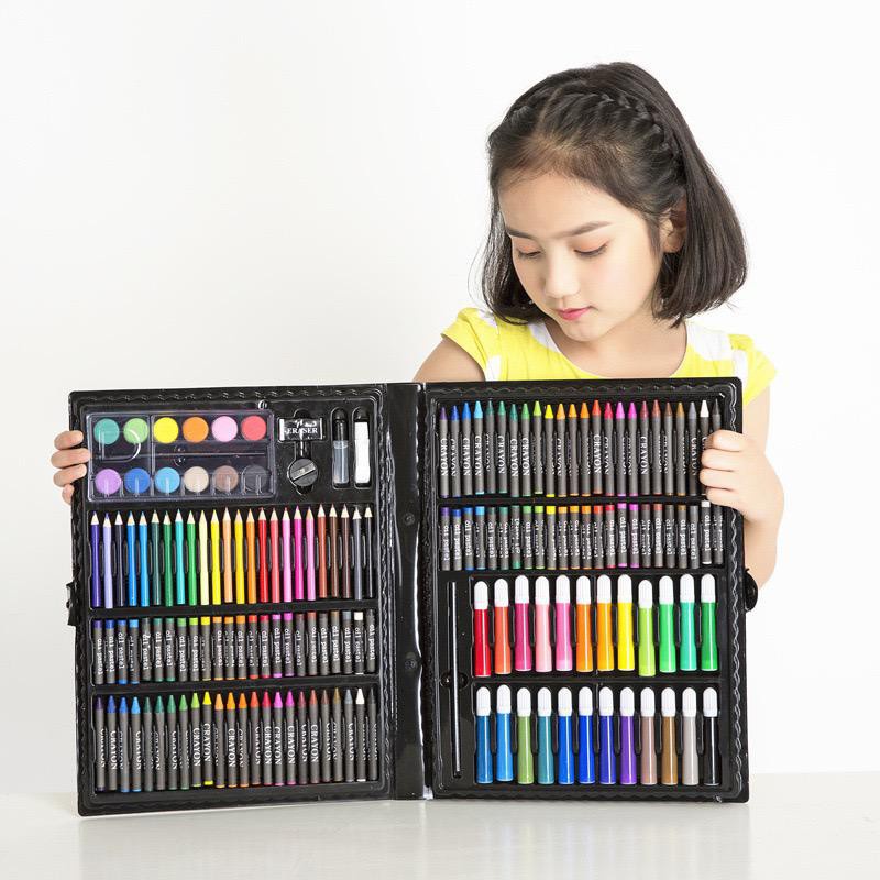 SHENAR ART SET 150 IN 1 / ALAT GAMBAR &amp; LUKIS / CRAYON, SPIDOL , PENSIL WARNA, CAT SET 150 MACAM WARNA SET KOPER