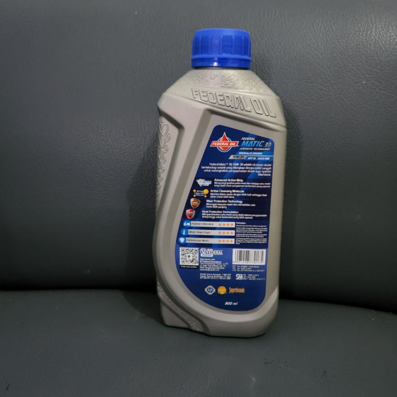 Oli Mesin Oil Motor Federal Matic 10W-30 AT 0.8L 800ml Synthetic