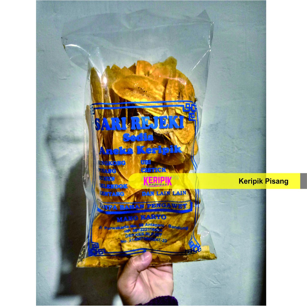 

Keripik Pisang Tanduk Asin Manis Sari Rejeki Mang Karyo Bandung