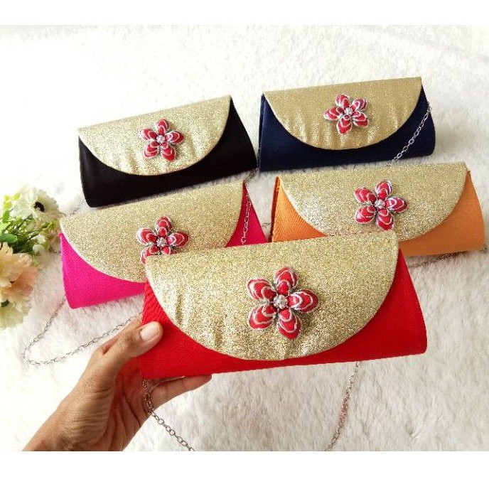 Clutch Satin NAURA Tali Rantai