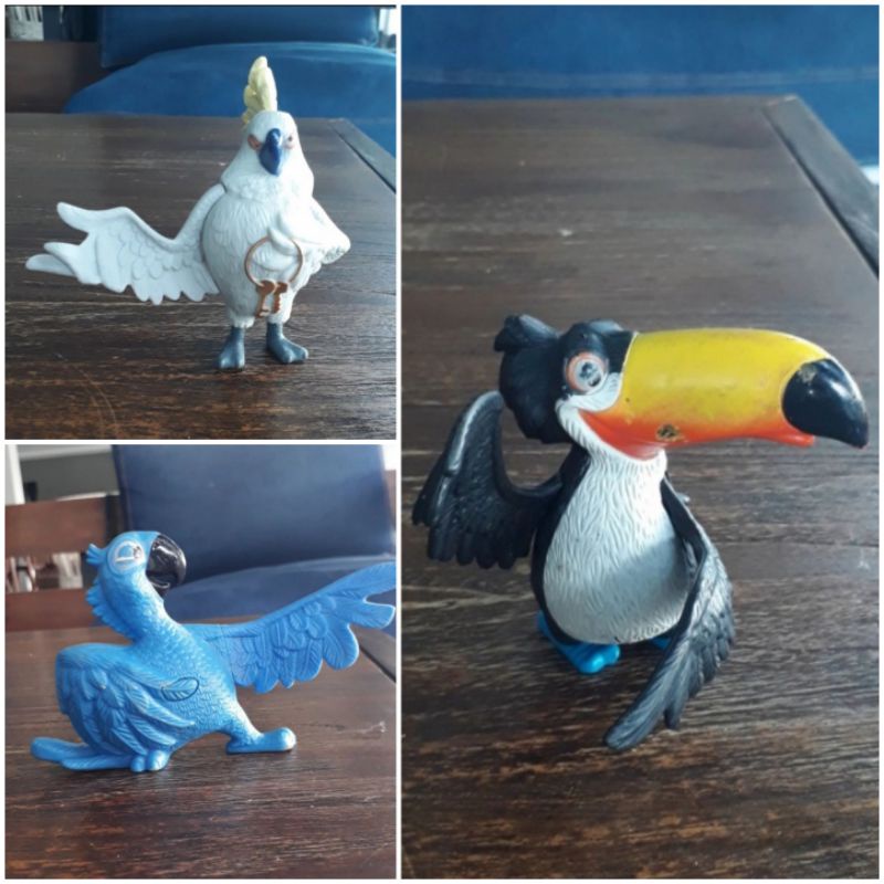 McDonalds Rio Movie Nigel cockatoo Plastic Figure set bonus Luiz Rio