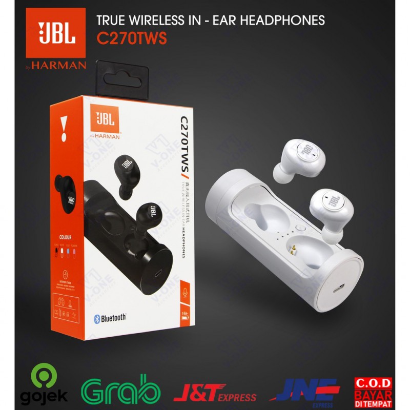 JBL C270 TWS Bluetooth Earphone Wireless Headphones For Andorid Ios