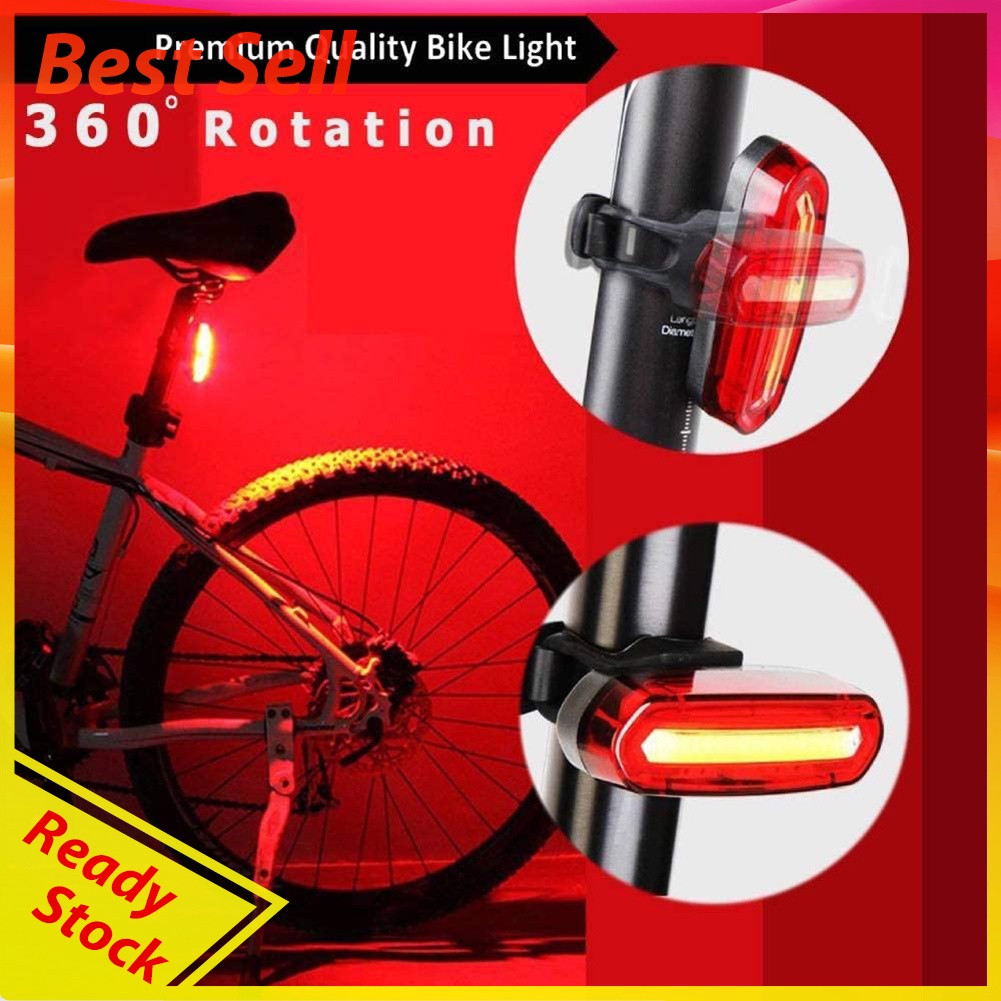 COB LED Mountain Road Bike Rear Warning Lights 120LM Bicycle Taillight