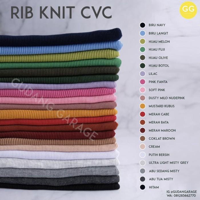 Kain | Rib Knit Cvc Terbaru Ready Stock