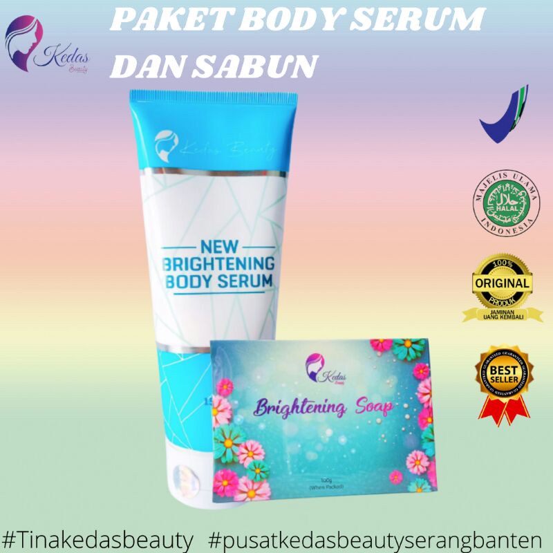 paket body serum dan sabun kedas beauty