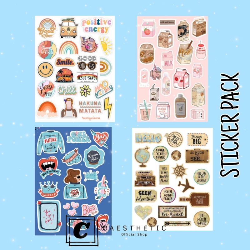 

Sticker pack - Sticker tumblr - aesthetic - sticker murah - stiker lucu