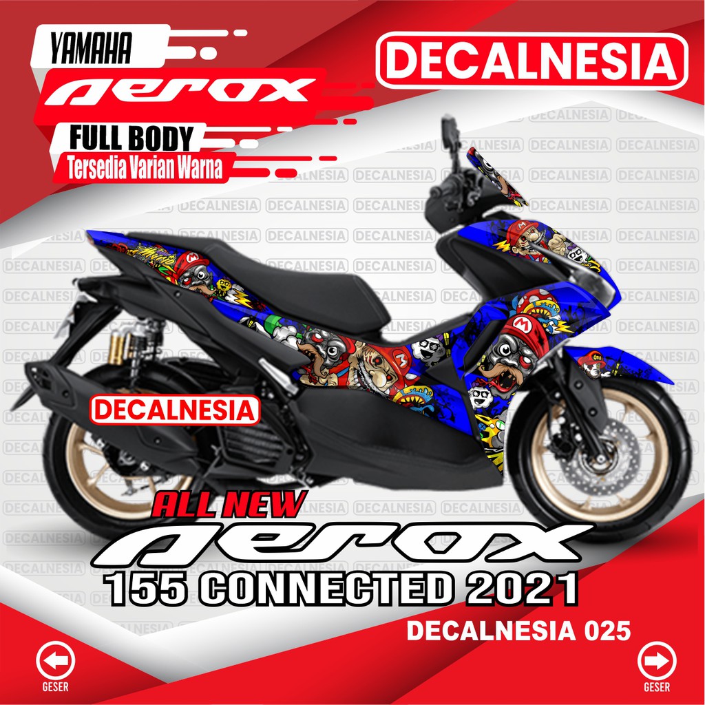 Decal Stiker Aerox 2021 Variasi Fullbody Decal Aerox 2021 Dekal Sticker Aerox New 155 Connected