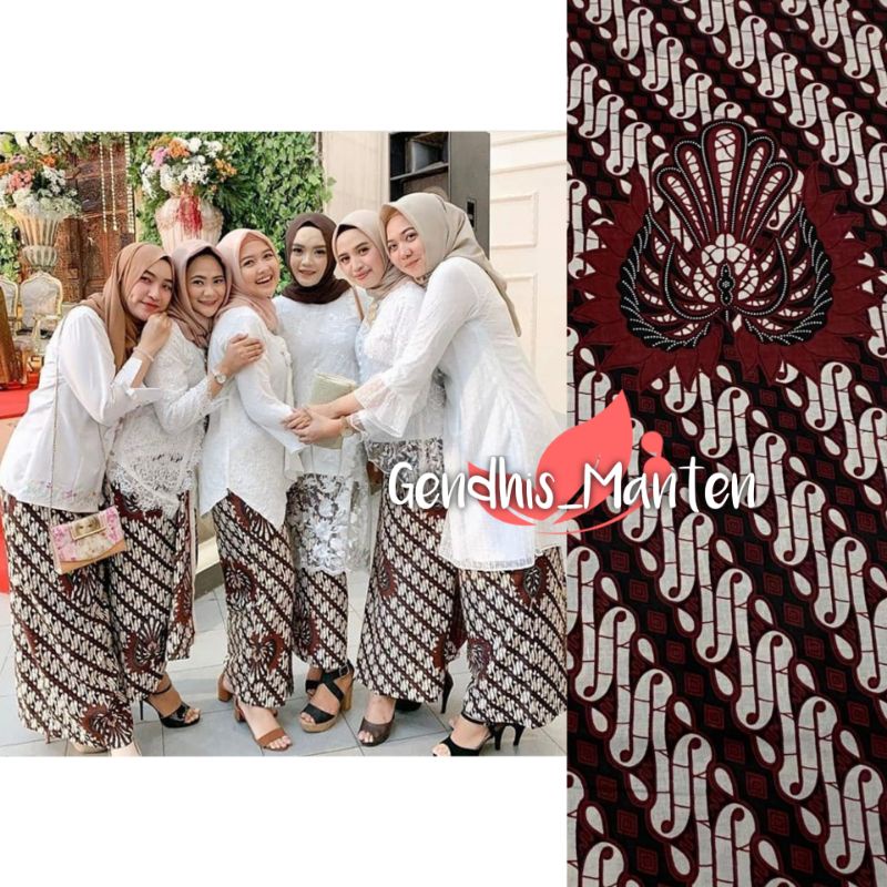 Jarik Instan Cewek - Motif Parang Garuda (Cokelat)