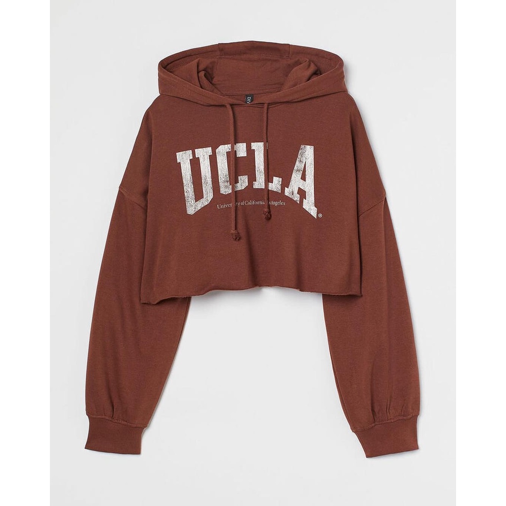 UCLA HOODIE CROOPE SWEATER MOCCA