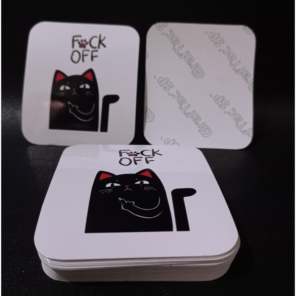 STIKER GRAFTAC - Series Fck off - STIKER AESTHETIC LAPTOP, AKSESORIS HP, ANTI AIR, MOTIF,HELM