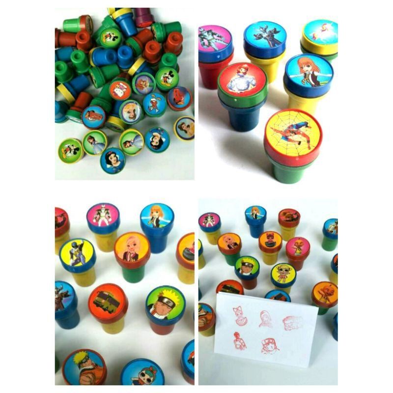 mainan stempel kartun isi 50 pcs grosir