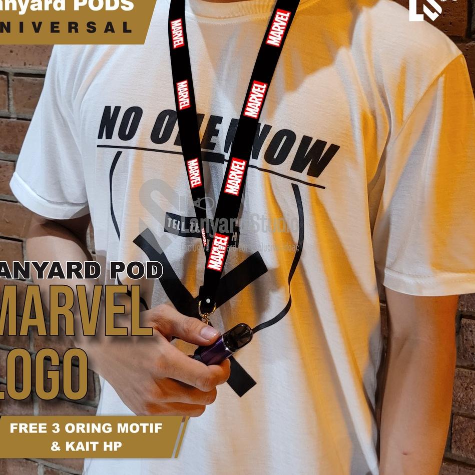 

[QoZ ㊙] Lanyard PODS Gantungan Pods Tali Gantungan HP Motif MARVEL FREE 3 Oring Kait HP & Bonus GANCI //Top trend