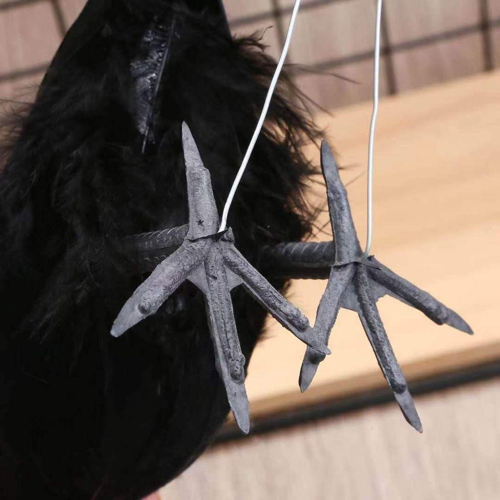 [Elegan] Burung Gagak Palsu Manusia Hidup Plastik Untuk Pesta, Rumah Mengerikan Mainan Festival DIY Model Gagak