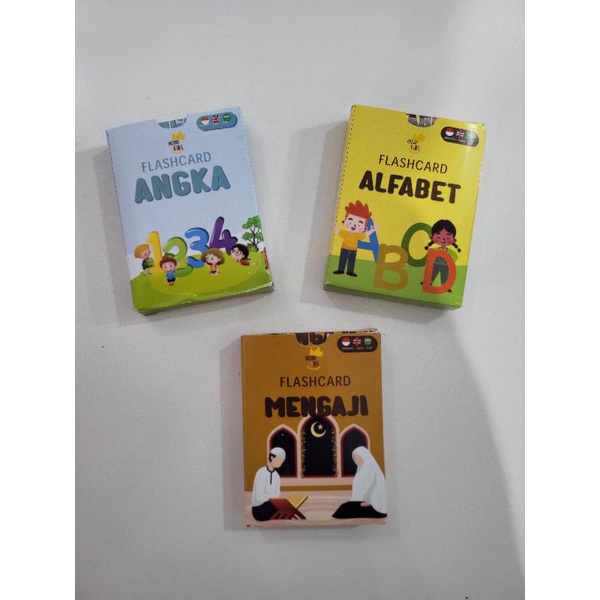 Kartu Belajar Anak / Flash Card Alphabet Angka Mengaji / Kartu Belajar