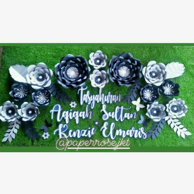 

paperflower / bunga kertas paket standart set + nama