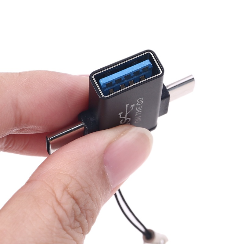 zzz 2in1 90 Degree Micro USB Type C OTG Adapter Converter for Cellphone Tablet PC